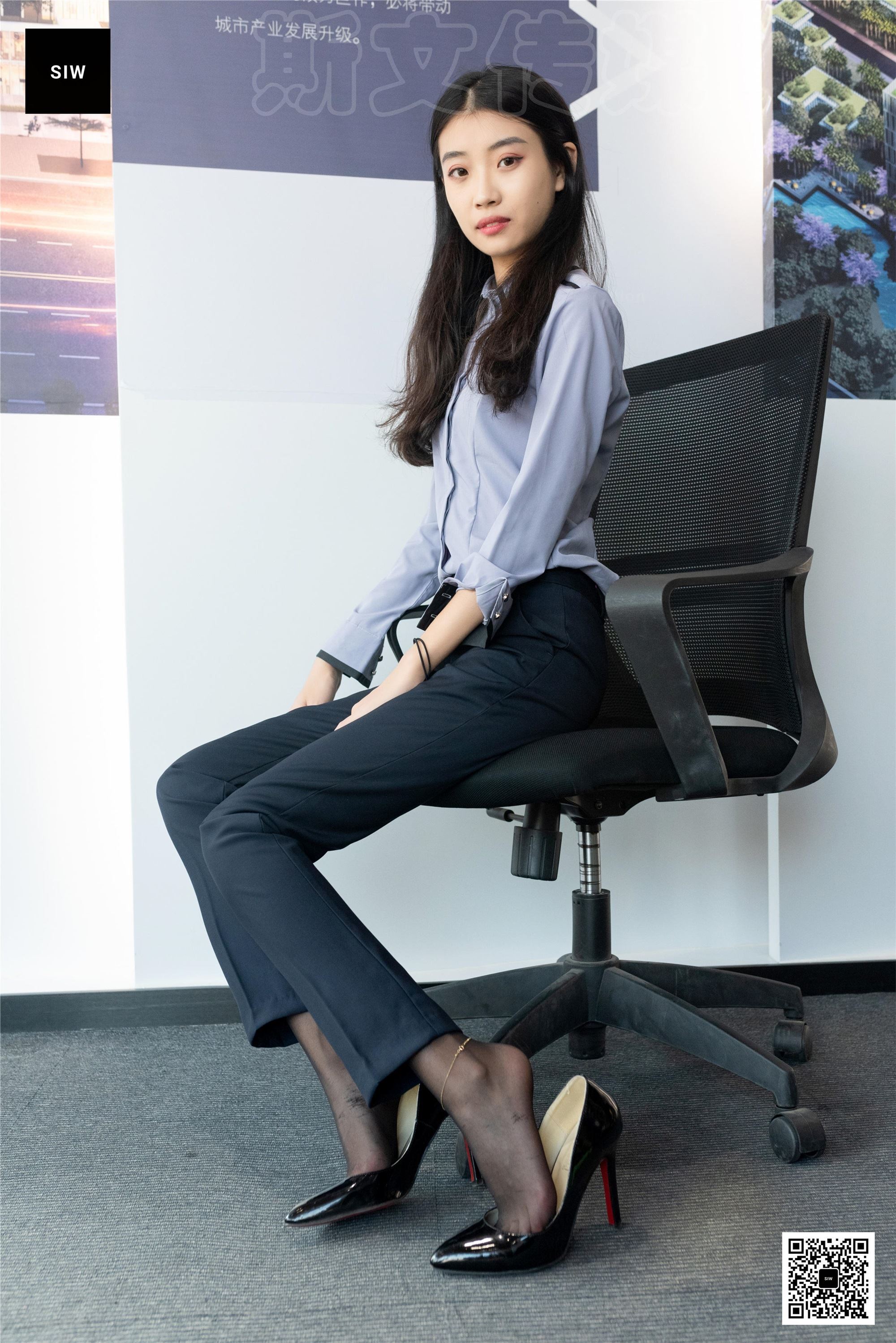 SIW斯文传媒 089 蓉儿 女总裁职业白领制服衬衣长裤工装